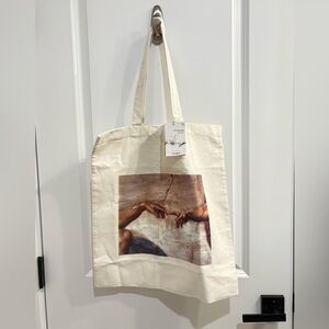 PULL&BEAR “Creation of Adam” Canvas Tote Bag